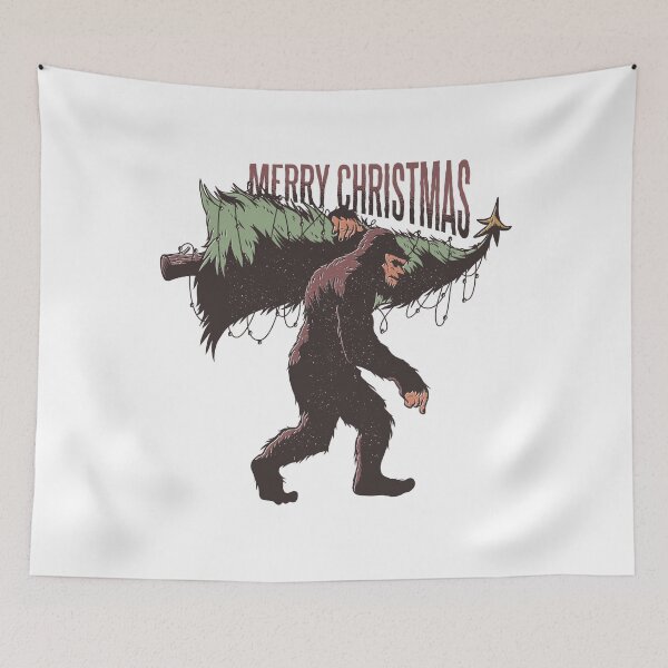 Item preview, Christmas Sasquatch designed and sold by Hoiho Adventure Shirts.
