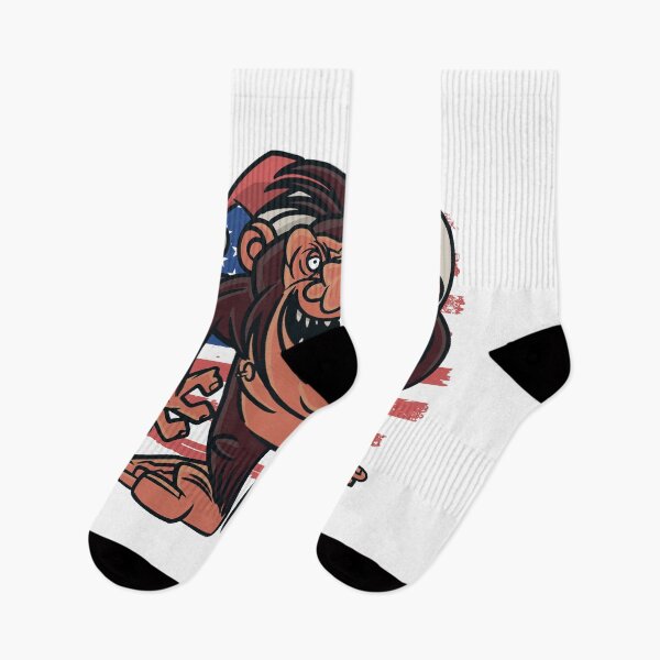 Item preview, Patriotic American Bigfoot Santa designed and sold by Hoiho Adventure Shirts.
