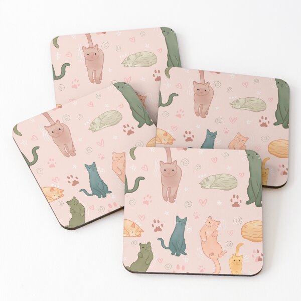 Item preview, doodle kitty pattern! designed and sold by goblinbabe.
