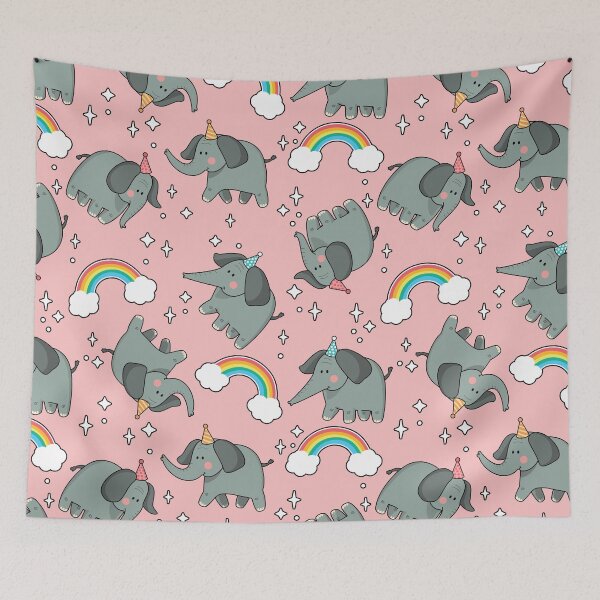 Item preview, Elephant Rainbow Pink Fun designed and sold by keeleypost.