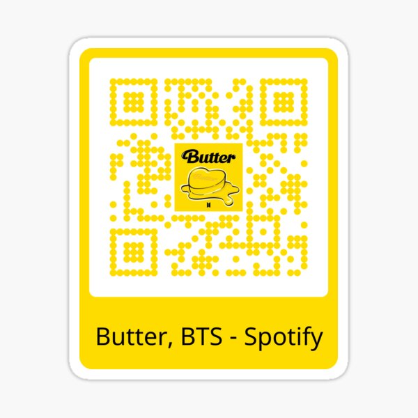 "BTS Butter Spotify's QR" Sticker for Sale by AshVibesXX | Redbubble