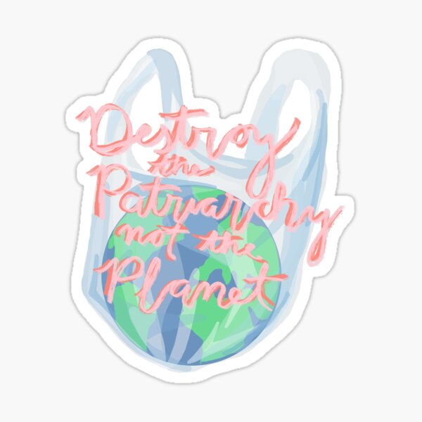 Destroy the patriarchy not the planet Sticker
