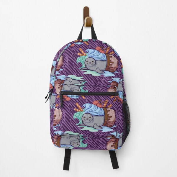 Item preview, Sundae Seal Line Art Seamless Surface Pattern Design designed and sold by ZaryaKiqo.