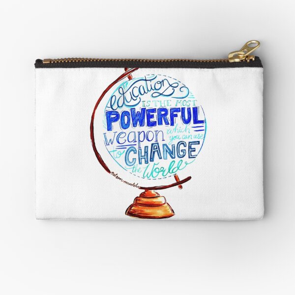 Item preview, Nelson Mandela - Education Change The World, Typography Vintage Globe Design designed and sold by Kit Cronk.