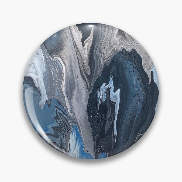 Item preview, Blue Abstract Pour Painting designed and sold by PaintsbyTon.