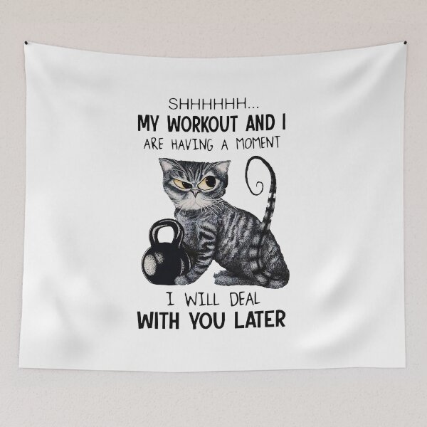 Item preview, CAT SHHH MY WORKOUT designed and sold by Emanuel48473.