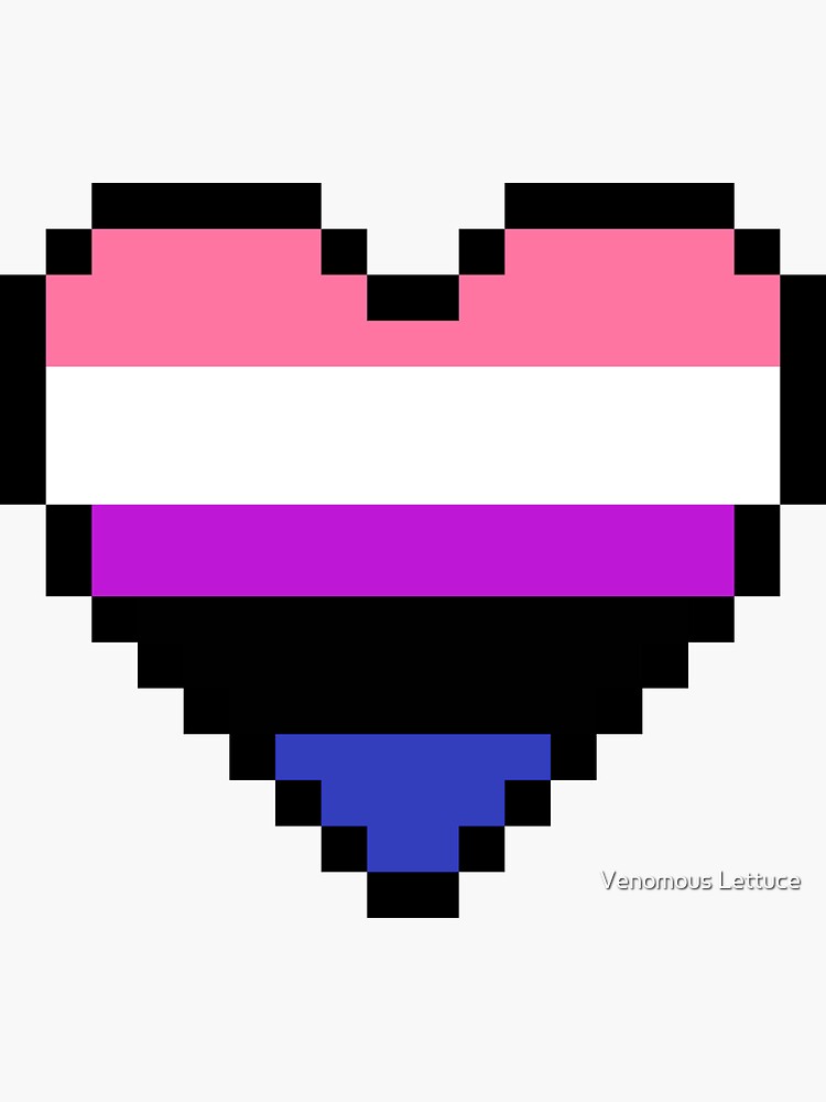 Gender Fluid Flag Heart Sticker