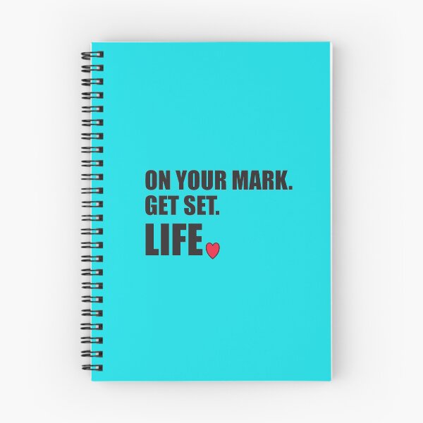 Item preview, On Your Mark Get Set Life. Inspirational Motivational Black Print designed and sold by luvmhykdesigns.