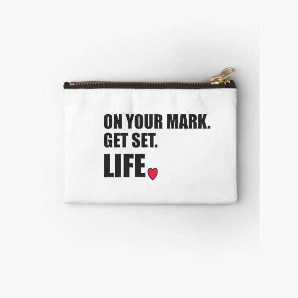 Item preview, On Your Mark Get Set Life. Inspirational Motivational Black Print designed and sold by luvmhykdesigns.