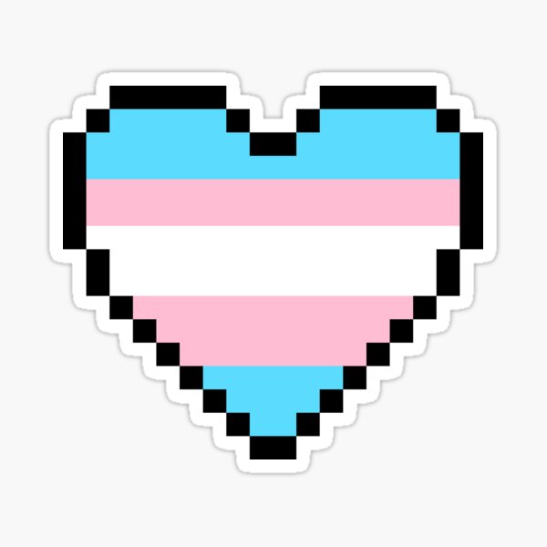 Mini Trans Pride Heart Stickers – Queer Collective