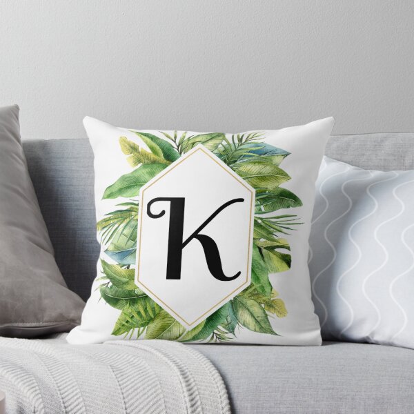 Artikelvorschau, Buchstabe K Monogramm Dschungel verlässt Rahmen entworfen und verkauft von EjlShop630.