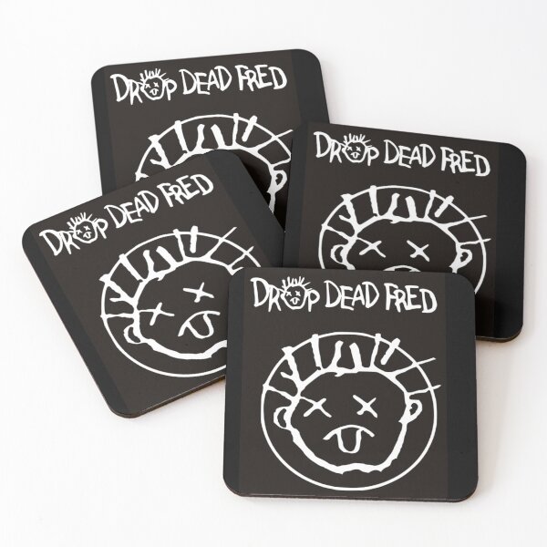 Item preview, Drop Dead Fred (blanco sobre negro) designed and sold by SquirrelPants87.