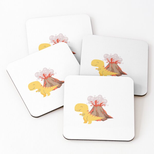 Item preview, dinosaur and volcano	 designed and sold by rebeccaxb.