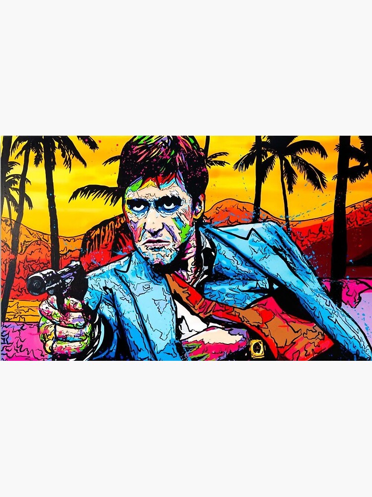 ❤️ Tony Montana Scarface impression sur toile tmn5