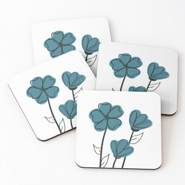 Item preview, Cyan Flowers  designed and sold by JustOtherStuff.