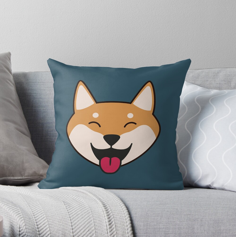 shiba throw pillow