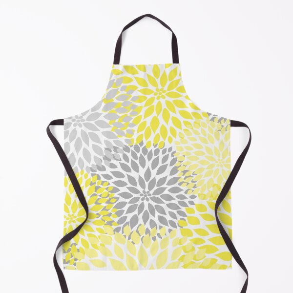 Item preview, Dahlia Floral - Yellow Gray designed and sold by Shelley Winters.