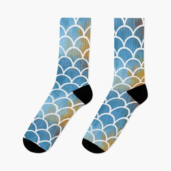 Item preview, Blue, Gold and Red Mermaid Pattern designed and sold by Kodexstore.