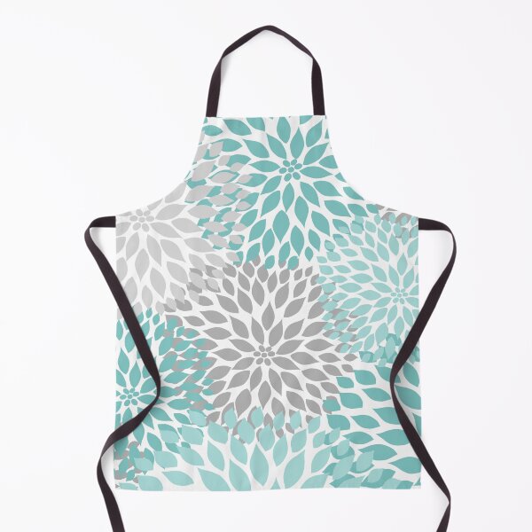 Item preview, Dahlia Floral - Aqua Gray designed and sold by Shelley Winters.