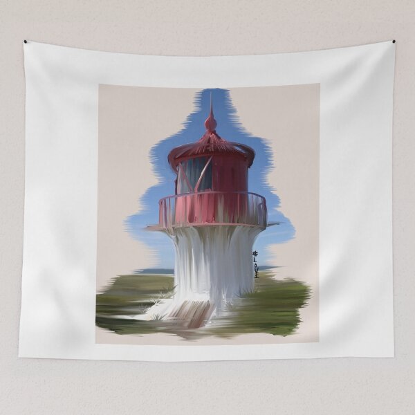 Item preview, Norddorf lighthouse Urban Sketch motif North Sea Amrum designed and sold by emm-j.