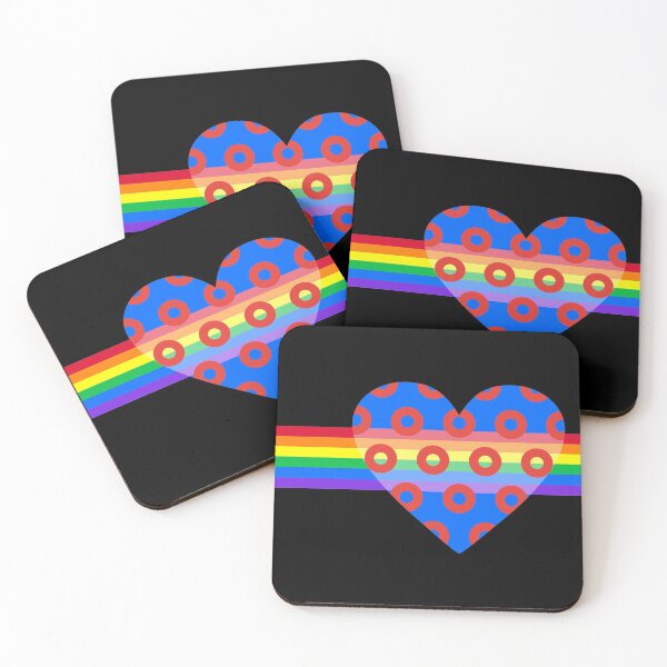Item preview, Phish Donuts Heart with Pride Rainbow designed and sold by Normandie Rainwater.