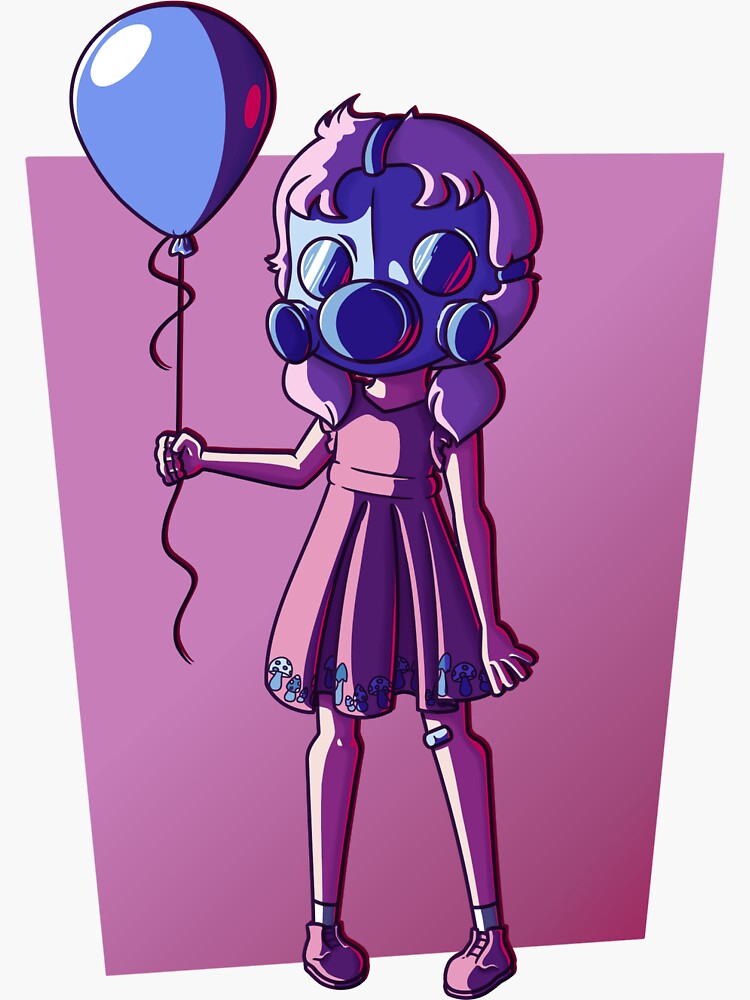 "Gas Mask Girl" Sticker for Sale by AlmightyJello Redbubble