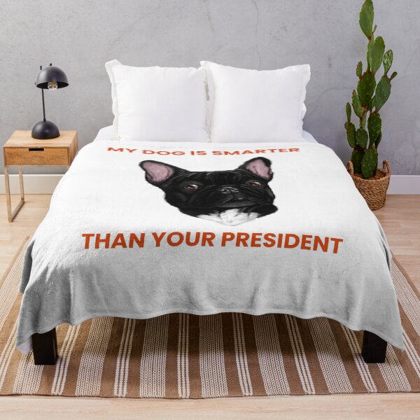 Aperçu de l'œuvre Mon chien est plus intelligent que votre président créée et vendue par Sam Artist.