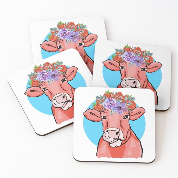 Item preview, The Joyfull Strawberry Cow | Cow love designed and sold by Petra Becker.