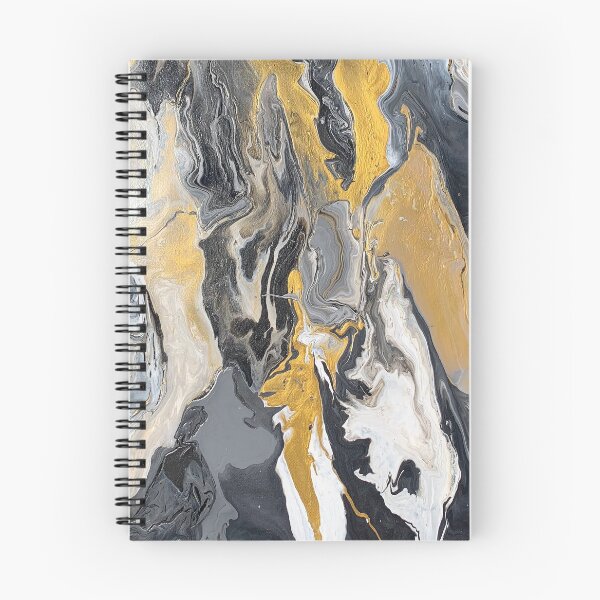 Item preview, Abstract Black, White and Gold Acrylic Pour designed and sold by PaintsbyTon.
