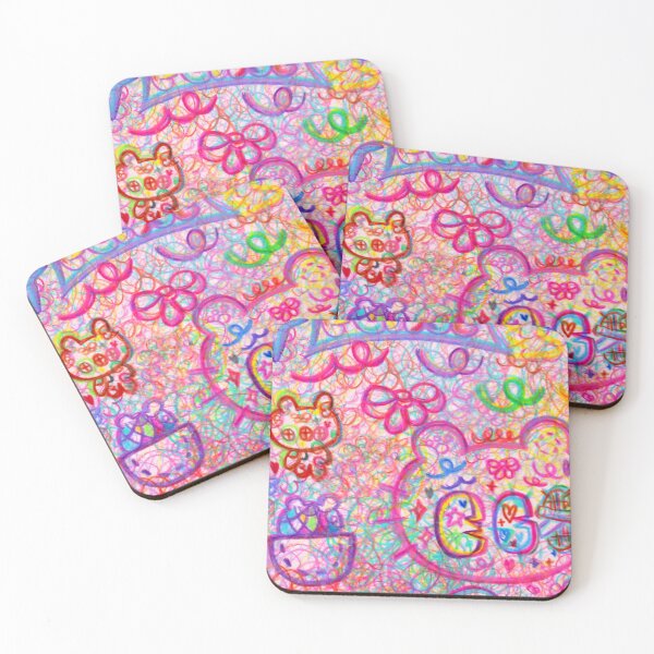 Item preview, curlybeary 2, detail 1, rainbow colored plush art, rabbit cat bear   designed and sold by Ben Ryuki Miyagi Architect.