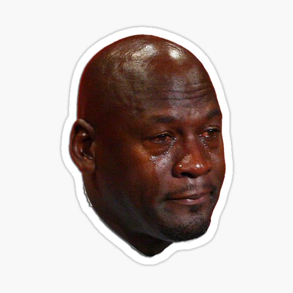 Michael Jordan crying Sticker