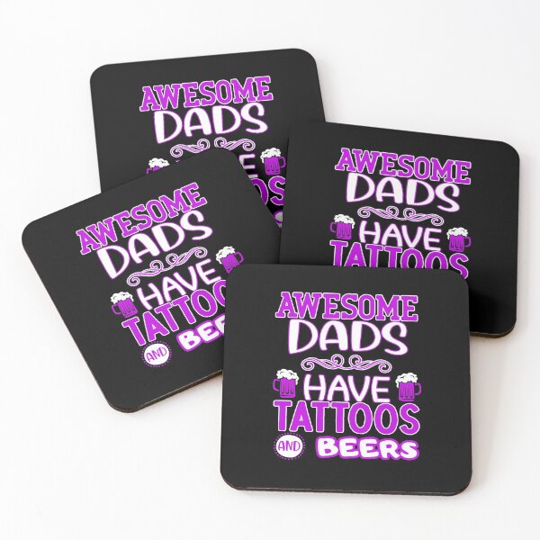 Item preview, awesome dads have tattoos and beers designed and sold by FurioInc.