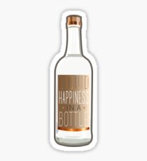 Liquid Happiness in a Bottle Vodka Bottle - Gradient Sticker