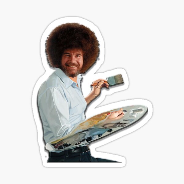 Bob Ross Meme Stickers Redbubble - bob ross roblox