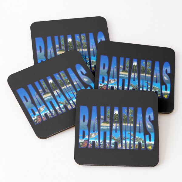 Item preview, ISLAND TURTLES AND DOLPHINS IN BAHAMAS_ on black designed and sold by collingalanos80.
