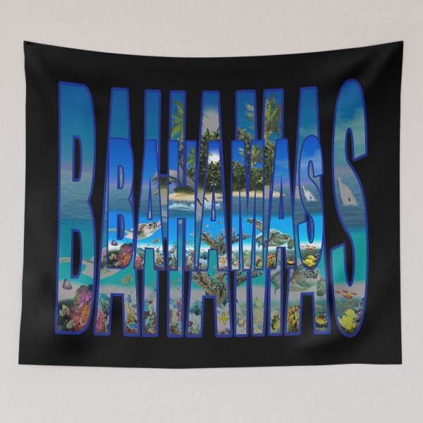 Item preview, ISLAND TURTLES AND DOLPHINS IN BAHAMAS_ on black designed and sold by collingalanos80.
