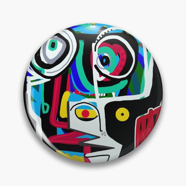 Item preview, face expressionism, art brut designed and sold by AngelSpace.
