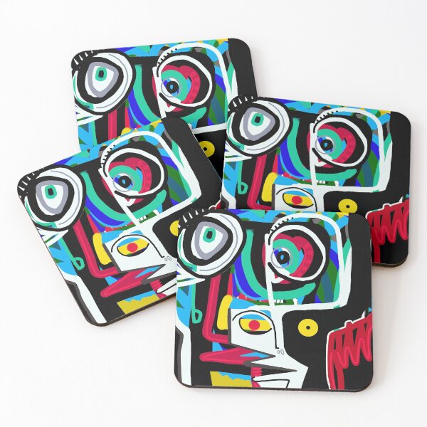 Item preview, face expressionism, art brut designed and sold by AngelSpace.