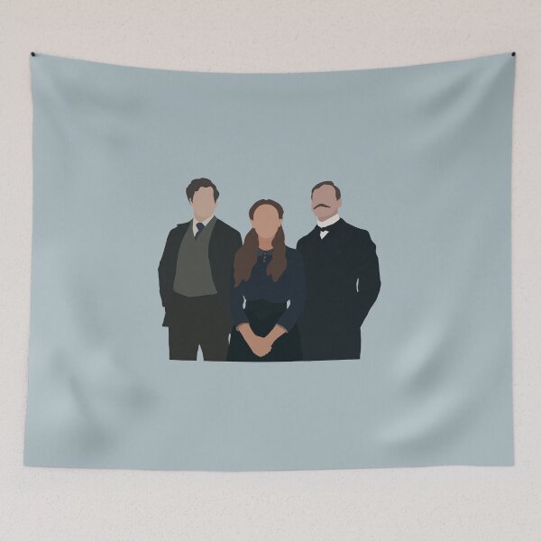 Item preview, Enola, Sherlock, & Mycroft Holmes (Millie Bobby Brown, Henry Cavill, & Sam Claflin) designed and sold by chloee2805.