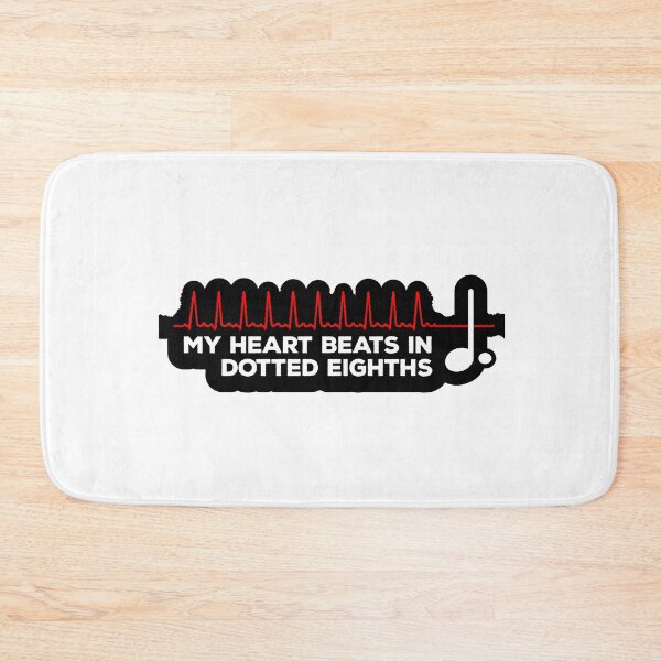 Item preview, My Heart Beats in Dotted Eighths - for Drummers (white text bordered) designed and sold by Kendall Anderson.