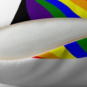 Alternate view of Linear Rainbow Throw Pillow