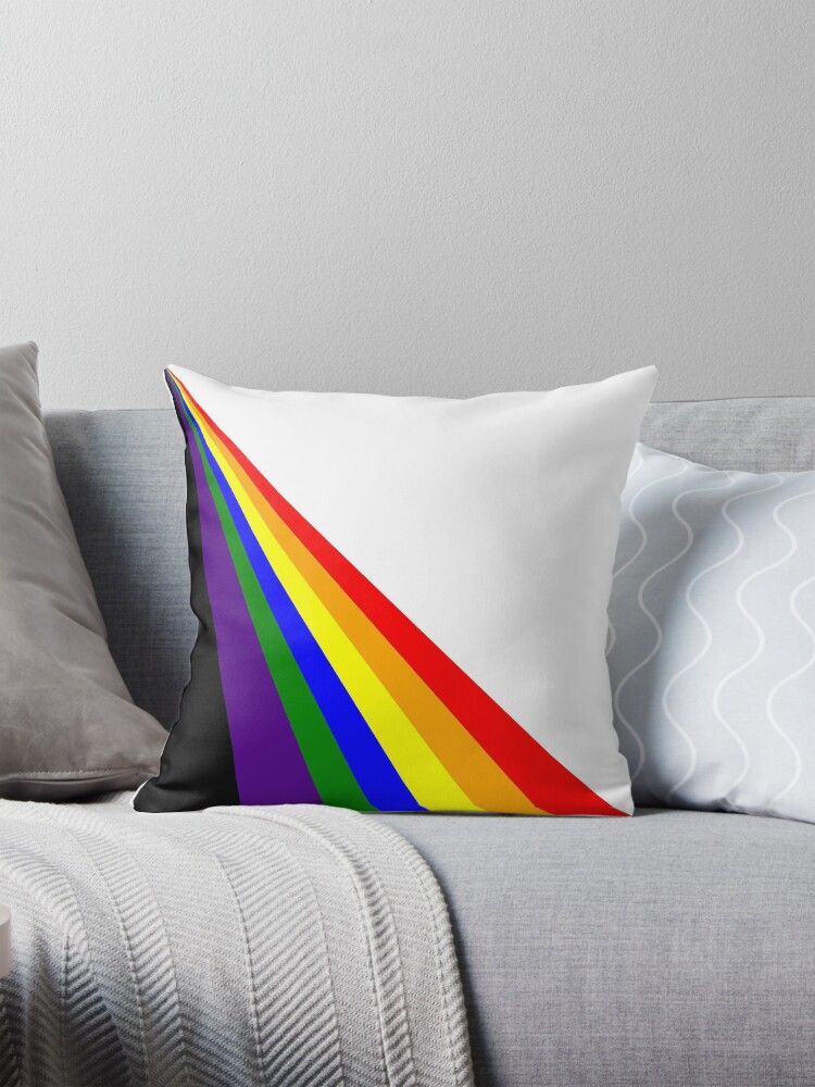Thumbnail 1 of 4, Pillow, Linear Rainbow designed and sold by zedpower.