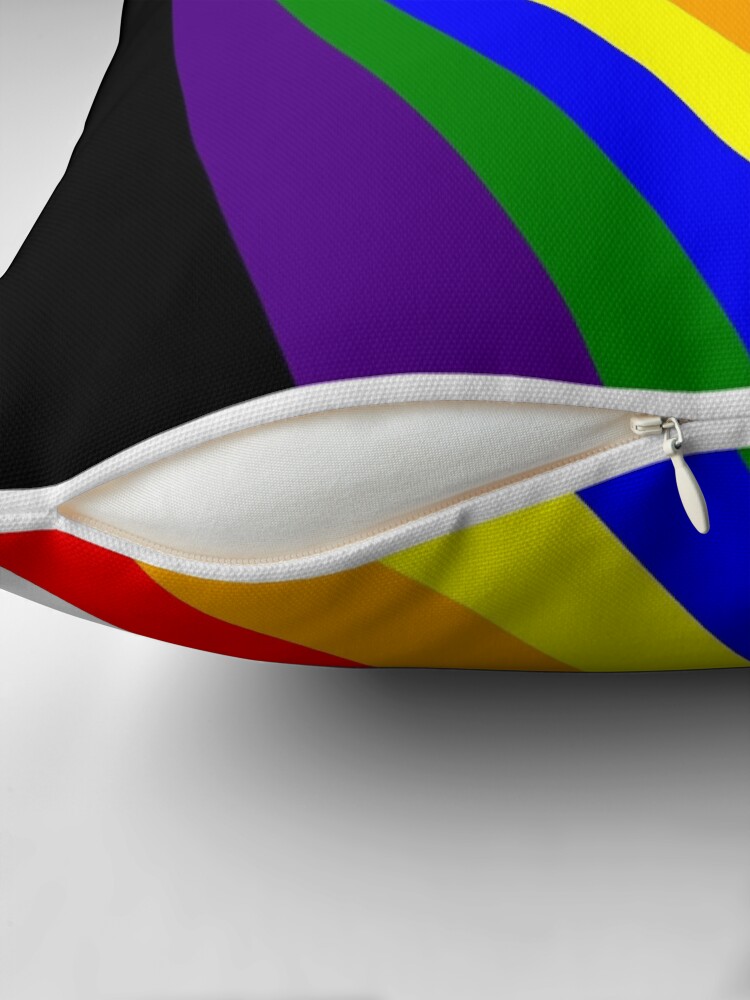 Thumbnail 2 of 4, Pillow, Linear Rainbow designed and sold by zedpower.