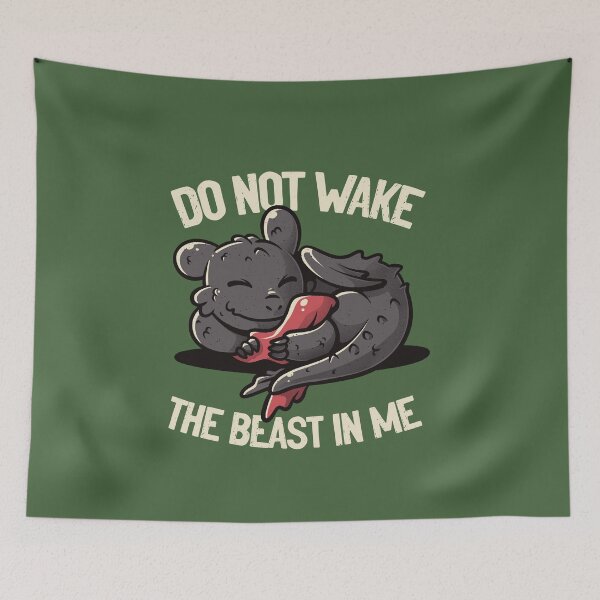 Item preview, Do Not Wake The Beast Cute Lazy Dragon Gift designed and sold by EduEly.