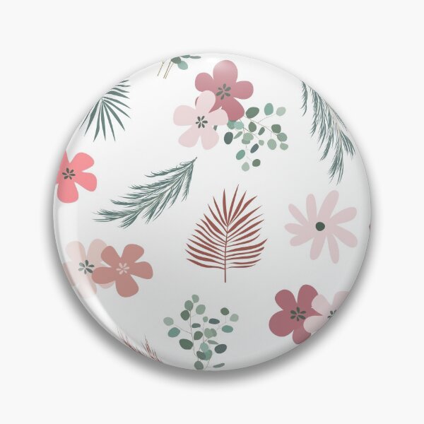 Item preview, Pastel pink floral boho design on white background designed and sold by KamTamDesigns11.