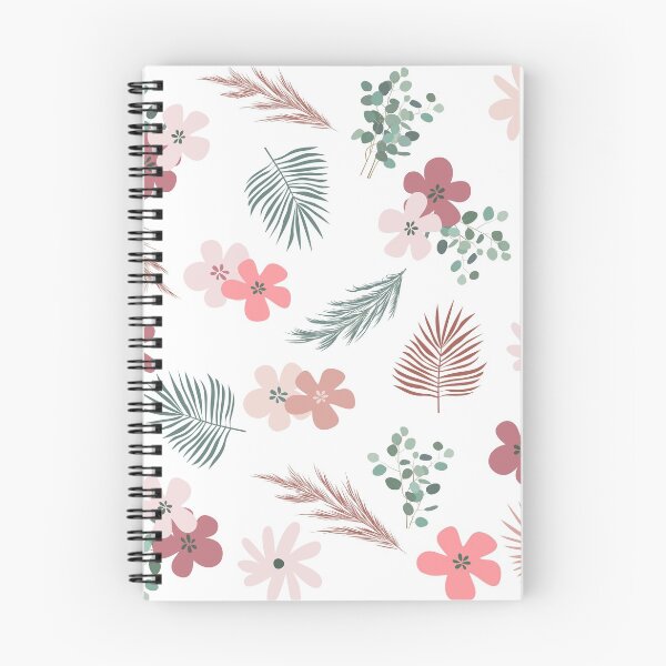 Item preview, Pastel pink floral boho design on white background designed and sold by KamTamDesigns11.
