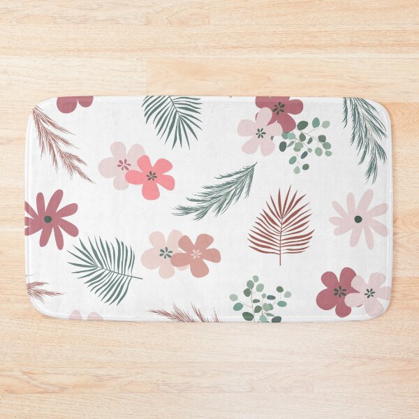 Item preview, Pastel pink floral boho design on white background designed and sold by KamTamDesigns11.