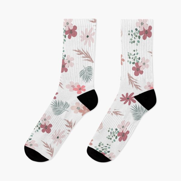 Item preview, Pastel pink floral boho design on white background designed and sold by KamTamDesigns11.