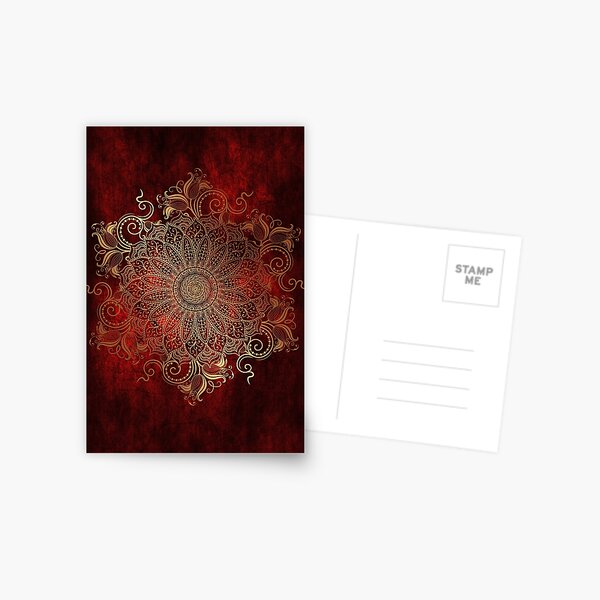 Golden Mandala Postcard
