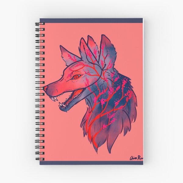 Aperçu de l'œuvre Loup fleuri créée et vendue par Salem Scribbles.